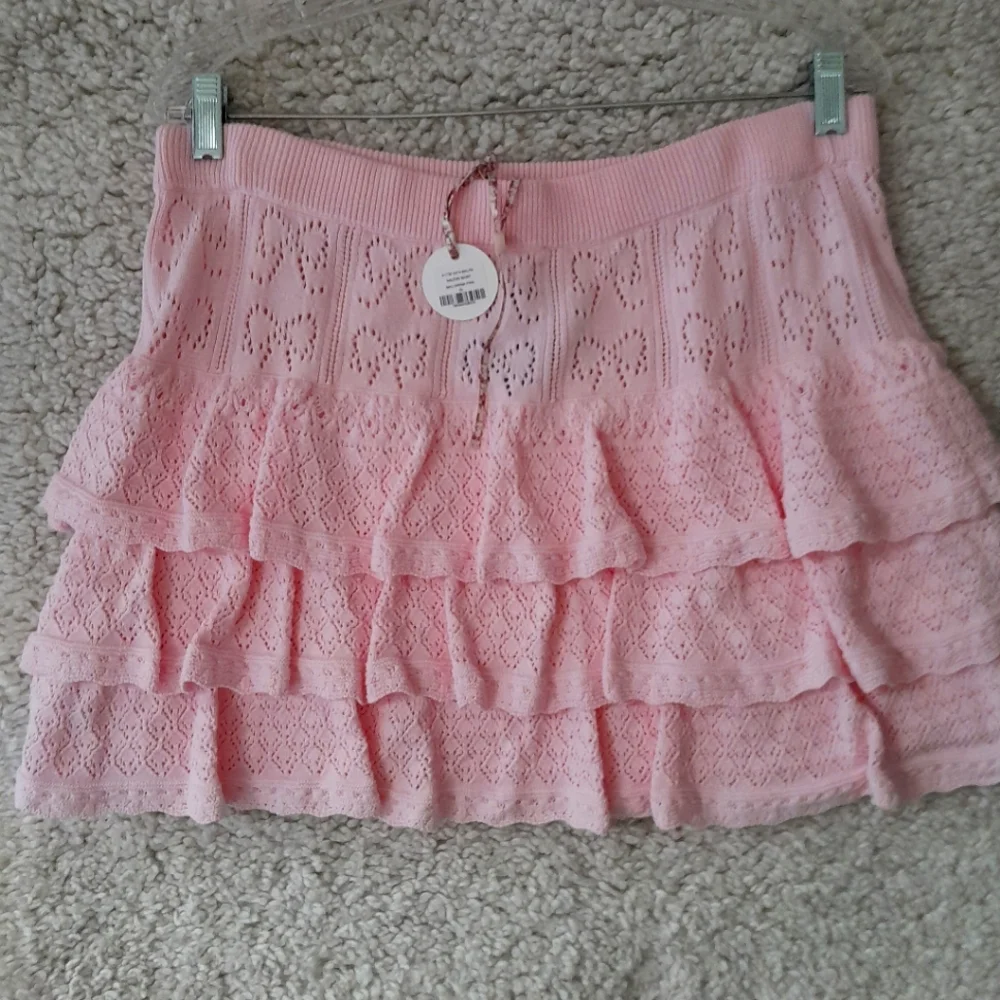 NEW LOVESHACKFANCY  Baudin Mini Skirt In Ballerina Pink Size XL - Picture 6 of 13